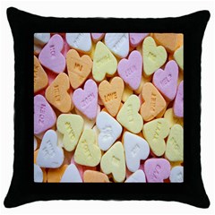 Candy Pattern Throw Pillow Case (black) by Nexatart