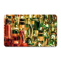 Candles Christmas Market Colors Magnet (rectangular) by Nexatart