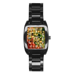 Candles Christmas Market Colors Stainless Steel Barrel Watch by Nexatart