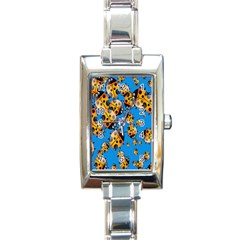 Cartoon Ladybug Rectangle Italian Charm Watch by Nexatart