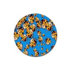 Cartoon Ladybug Magnet 3  (round)