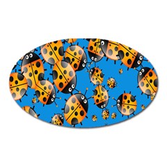 Cartoon Ladybug Oval Magnet