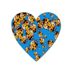 Cartoon Ladybug Heart Magnet