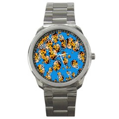 Cartoon Ladybug Sport Metal Watch by Nexatart