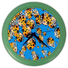 Cartoon Ladybug Color Wall Clocks