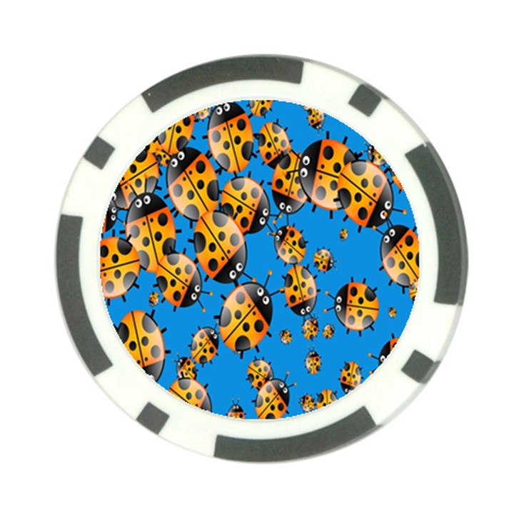 Cartoon Ladybug Poker Chip Card Guard