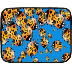 Cartoon Ladybug Double Sided Fleece Blanket (Mini) 