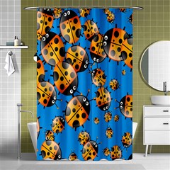 Cartoon Ladybug Shower Curtain 48  x 72  (Small) 