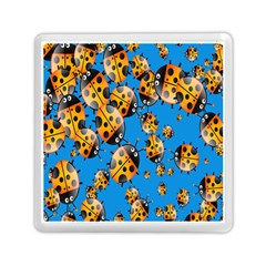 Cartoon Ladybug Memory Card Reader (square)  by Nexatart