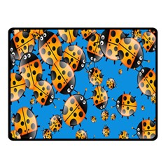 Cartoon Ladybug Double Sided Fleece Blanket (Small) 