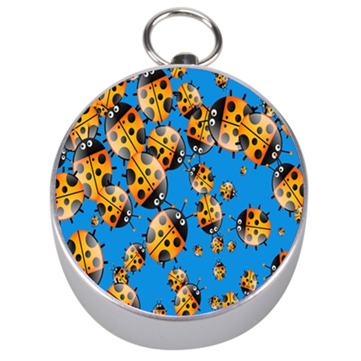 Cartoon Ladybug Silver Compasses