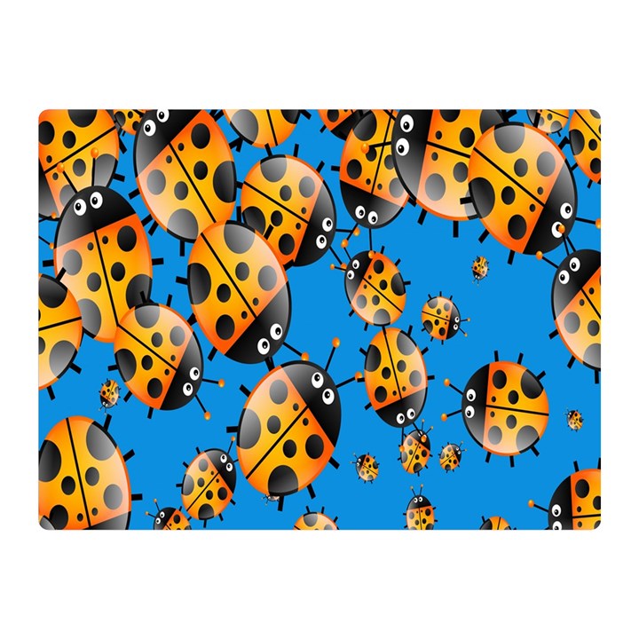 Cartoon Ladybug Double Sided Flano Blanket (Mini) 