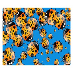 Cartoon Ladybug Double Sided Flano Blanket (Small) 