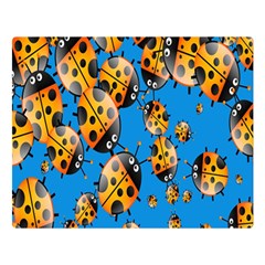 Cartoon Ladybug Double Sided Flano Blanket (Large) 