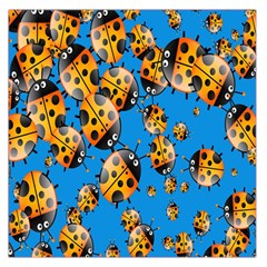 Cartoon Ladybug Large Satin Scarf (Square)