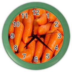 Carrots Vegetables Market Color Wall Clocks