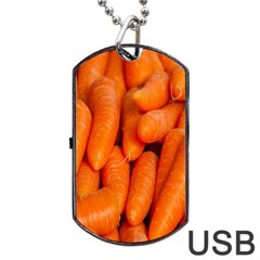 Carrots Vegetables Market Dog Tag Usb Flash (two Sides) by Nexatart