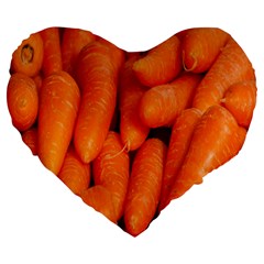 Carrots Vegetables Market Large 19  Premium Heart Shape Cushions by Nexatart