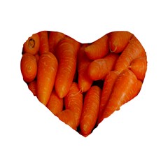 Carrots Vegetables Market Standard 16  Premium Flano Heart Shape Cushions by Nexatart