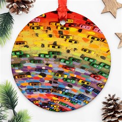 Car Painting Modern Art Ornament (round) by Nexatart