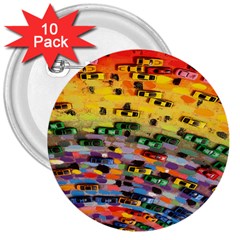 Car Painting Modern Art 3  Buttons (10 Pack)  by Nexatart