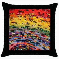 Car Painting Modern Art Throw Pillow Case (black) by Nexatart