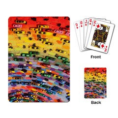 Car Painting Modern Art Playing Card by Nexatart