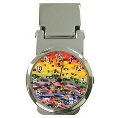 Car Painting Modern Art Money Clip Watches by Nexatart