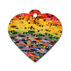 Car Painting Modern Art Dog Tag Heart (one Side) by Nexatart