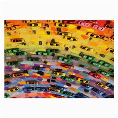 Car Painting Modern Art Large Glasses Cloth by Nexatart