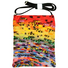 Car Painting Modern Art Shoulder Sling Bags by Nexatart