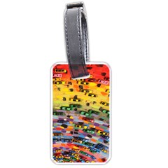 Car Painting Modern Art Luggage Tags (one Side)  by Nexatart