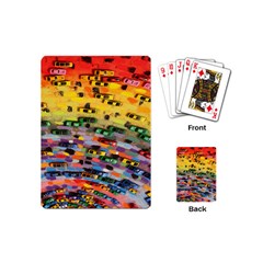 Car Painting Modern Art Playing Cards (mini)  by Nexatart