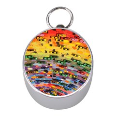 Car Painting Modern Art Mini Silver Compasses by Nexatart