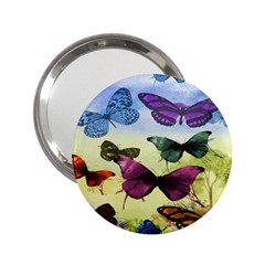 Butterfly Painting Art Graphic 2 25  Handbag Mirrors by Nexatart