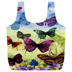 Butterfly Painting Art Graphic Full Print Recycle Bags (l)  by Nexatart