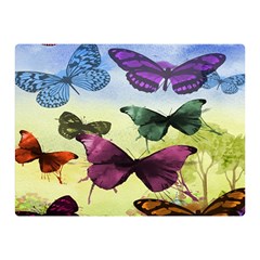 Butterfly Painting Art Graphic Double Sided Flano Blanket (mini)  by Nexatart