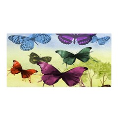 Butterfly Painting Art Graphic Satin Wrap by Nexatart