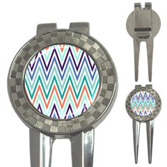 Chevrons Colourful Background 3-in-1 Golf Divots by Nexatart