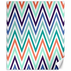 Chevrons Colourful Background Canvas 8  X 10  by Nexatart