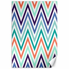 Chevrons Colourful Background Canvas 12  X 18   by Nexatart