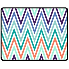 Chevrons Colourful Background Double Sided Fleece Blanket (medium)  by Nexatart