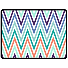 Chevrons Colourful Background Double Sided Fleece Blanket (large)  by Nexatart