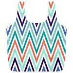 Chevrons Colourful Background Full Print Recycle Bags (L)  Front