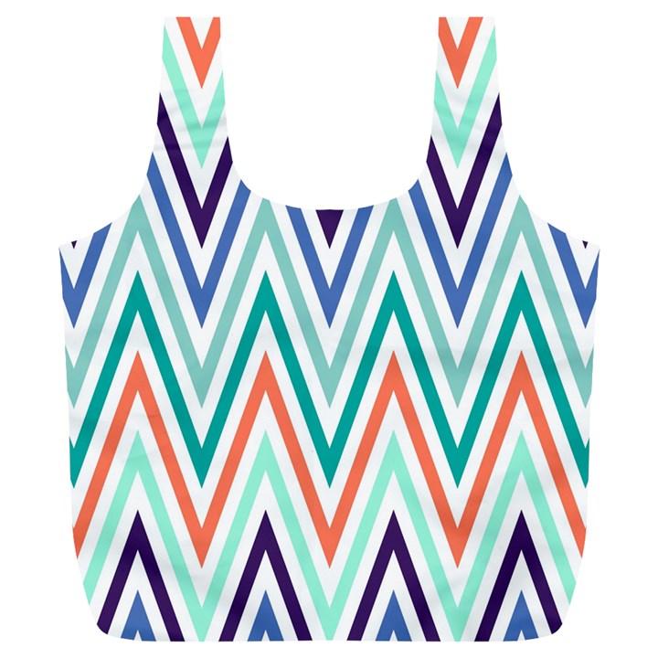 Chevrons Colourful Background Full Print Recycle Bags (L) 