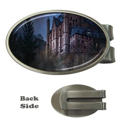 Castle Mystical Mood Moonlight Money Clips (oval)  by Nexatart