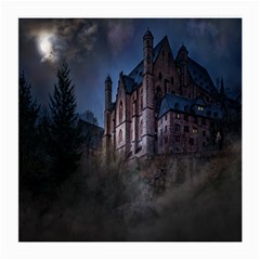 Castle Mystical Mood Moonlight Medium Glasses Cloth by Nexatart