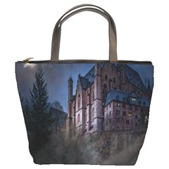 Castle Mystical Mood Moonlight Bucket Bags by Nexatart