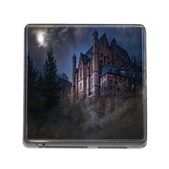 Castle Mystical Mood Moonlight Memory Card Reader (square) by Nexatart