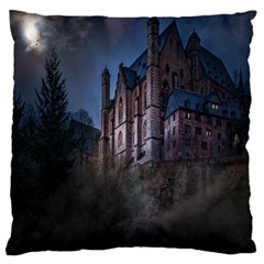 Castle Mystical Mood Moonlight Large Cushion Case (one Side) by Nexatart